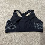 Nike Black & Leopard Print Racerback Sports Bra Women's Size Large No Padding Photo 3