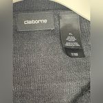 Liz Claiborne XL Black Silk Hidden Button Tunic Long Sleeve Sweater Collared XL Photo 8