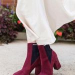 Etienne Aigner Pull-On Boots in Burgundy Suede, Size 11 NEW w/Dust Bag $328 Photo 1