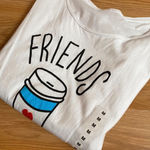 Women t shirt top cap sleeves loose White Size M Photo 2