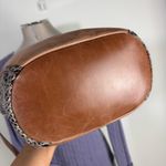 The Sak VINTAGE Elliott Lucca LEATHER w/Snakeskin Trim RARE Shoulder Bag Distressed Photo 3