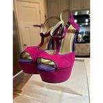 Shoedazzle  Pink & Purple Strappy Platform Heels - Size 9 Photo 2