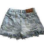 ZARA  women's size 2 distressed shorts with butterfly patch Photo 1