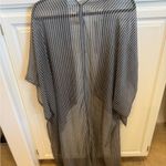 BCBGeneration  Black and White Striped Kimono Top Photo 2