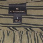 Worthington Career Lightweight  Olive Green Career Blouse Large Photo 3