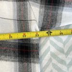 Dazy Black Red White Flannel Shirt Soft Long Size Medium oversized Photo 4