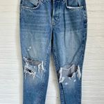 We The Free Maggie Mid Rise Distressed Jeans Button Fly Ripped Denim Size 28 Photo 1
