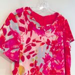 Eliza J Floral Flowy Chiffon Mini Dress Women's 14 Pink Career Feminine Wedding Photo 5