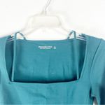 Abercrombie & Fitch  Green Long Sleeves Cropped Square Neck Top, Size Small Photo 4