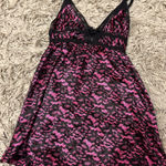 Betsey Johnson Rare  lace pink and black chemise Y2K Photo 0