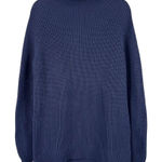 Style & Co  Women's 2XL Blue Knit Pullover Sweater Rainbow Trim Photo 0