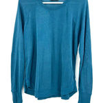 Athleta  Size‎ Medium Blue Long Sleeve Shirt Top Blouse Soft Modal Blend Athletic Photo 0