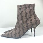 Balenciaga So Knife Logo Jacquard Pointed Toe Bootie 39 EU NEW BB Monogram Photo 5