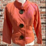 Tracy Reese  (Neiman Marcus) NWT orange linen blend coat with pink sheen / 8 Photo 0