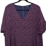 Madewell  Women’s 100% Silk Bell Sleeve Mini Dress Painted Clover Size 8/10 Photo 4