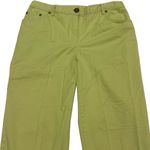 Ruby Rd. Pants Womens 8 Green Capri High Rise Flat Front Buttoned Ankles Photo 3
