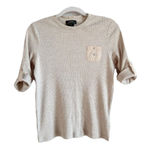Ralph Lauren Lauren Ralph‎ Lauren LRL Womens Beige 3/4 Sleeve Button Shirt Top Size Medium Photo 0