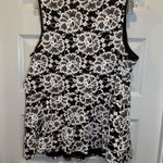 I.N.C International Concept Black/White Floral Lace Peplum Top size 2X Photo 6