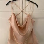 Lulus Satin Cowl Neck Tank Top Photo 0