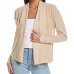 Theory  Easy Open Front Cardigan Stretch Viscose Women’s Size P Beige Long Sleeve Photo 0