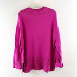 Gap  Crewneck Cotton Oversized Long Sleeve Ribbed Trim Sweater Pink XL Photo 2