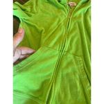 Juicy Couture Terry Cloth Tracksuit Jacket Women M Top Green Y2K Grunge Hooded Photo 7