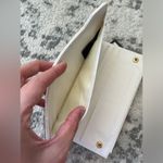 Badgley Mischka white slim quilted vegan long cards wallet NWT Photo 6