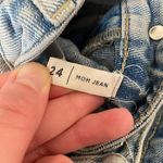 PacSun Mom Jeans Light Wash Distressed Ripped High Waisted Cropped Crop Ankle 24 Photo 6