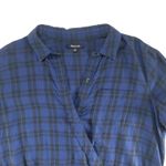Madewell Wrap-Front Arion Plaid Shirt Button Up No Tuck Relaxed Plaid Women's M Preowned Photo 3