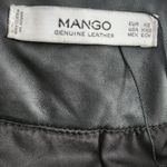 Mango NWOT Black 100% Genuine Leather Zipper Moto Jacket Coat Size XXS Photo 4
