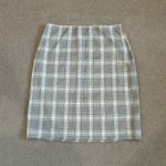 Reformation Isla Plaid Woven Skirt Cream Career Mini Office Workwear Size 4 Photo 1