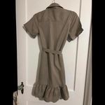Japna Super Cute Olive  Short Sleeve Ruffle Dress by  Size S Photo 7