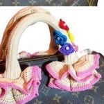 Handmade Dark Green crochet Handle Cover for Handbags Photo 1