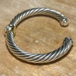 David Yurman Cable Station Bracelet Sterling 18K Yellow Gold & Pavé Diamonds Photo 7