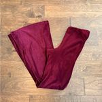 Fringe Studio EUC Burgundy Ribbed Velvet Flare High Rise Pull Photo 2
