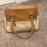 Apt. 9 NWOT Tan and ivory gold chain bag Photo 2