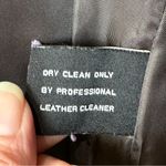 Jones New York Dark Brown Leather Jacket Blazer PS Photo 10