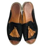 Bueno Navar Espadrille Sandals US 7 EU 37 Black Leather Tasseled Comfort Shoes Photo 2