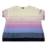 Talbots Spring Crewneck Ombré Sweater Women's Size L Knit Preppy Cottage Coastal Photo 3
