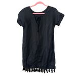 Madewell ‎ Embroidered Linen Shift Dress Tassel Trim Sz XXS Photo 2