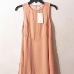 Embroidered Shift Swing Boho Dress Pink Photo 0