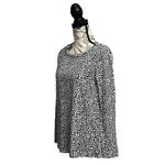 Loft Leopard Print Long Sleeve Top M – Black White Animal Print Pullover Classic Photo 2