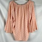 Melissa Paige Pink Eyelet Bell Sleeve Blouse XL Photo 3
