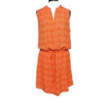 Hilary Radley  Pull Tie Waist Orange & White Women’s Dress Size 12 Photo 1