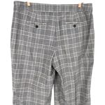 Loft  Plaid Wide Leg Crop‎ Pants Gray Pink Size 14P Career Casual Office Preppy Photo 5