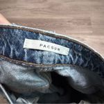 PacSun  Baggy Jean 26 Painted Denim Paint Flower Rainbow Sun Eye Button Fly Photo 5