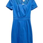 J.Crew Factory Tailored Sheath Dress in Seacoast Blue BY040 size 00 Photo 4