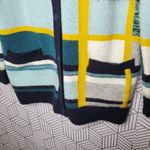 1901 Small  Abstract Plaid Button Front Cardigan Sweater Photo 10