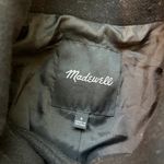 Madewell Black Wool City Grid Coat Size 0 Photo 7