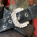 White Mountain  Black Wedge Buckle Sandals Size 9 Photo 1